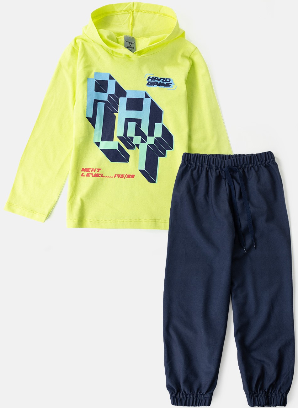 Conjunto Infantil Masculino Meia Estação Play Hard Game Verde 0248 ...